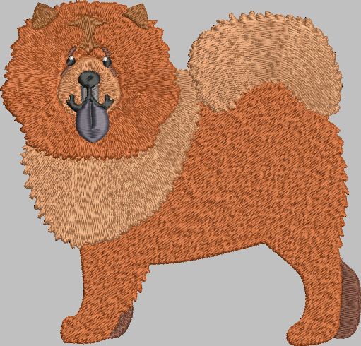 Chow Chow Embroidery Design