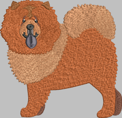 Chow Chow Embroidery Design