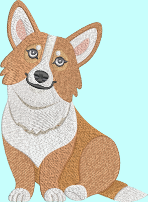 Welsh Corgi Embroidery Design