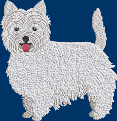 West Highland White Terrier Embroidery Design