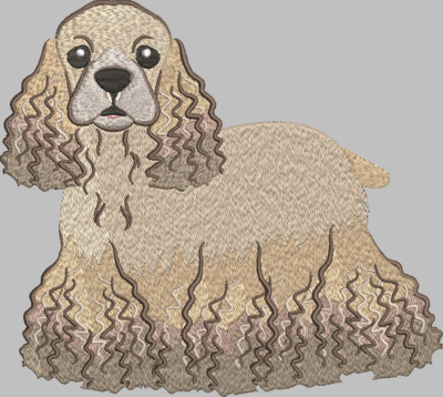 Cocker Spaniel Embroidery Design