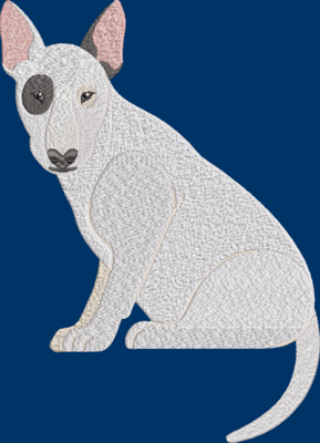 Bull Terrier Embroidery Design