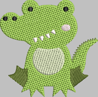Alligator Embroidery Design