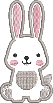 Rabbit Applique Embroidery Design