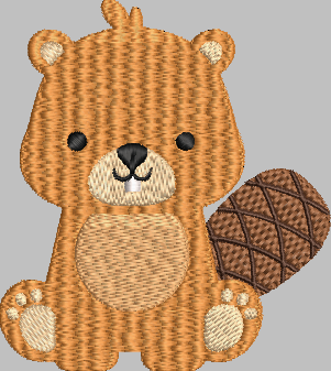 Beaver Embroidery Design