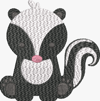 Skunk Embroidery Design