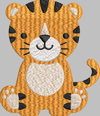 Tiger Embroidery Design