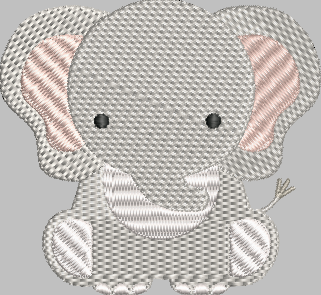 Elephant Embroidery Design