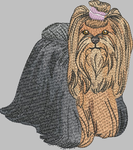 Yorkshire Terrier Embroidery Design