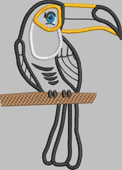 Toucan Applique Embroidery Design