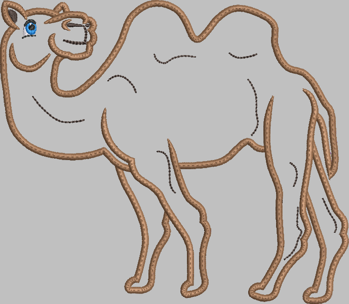 Camel Applique Embroidery Design
