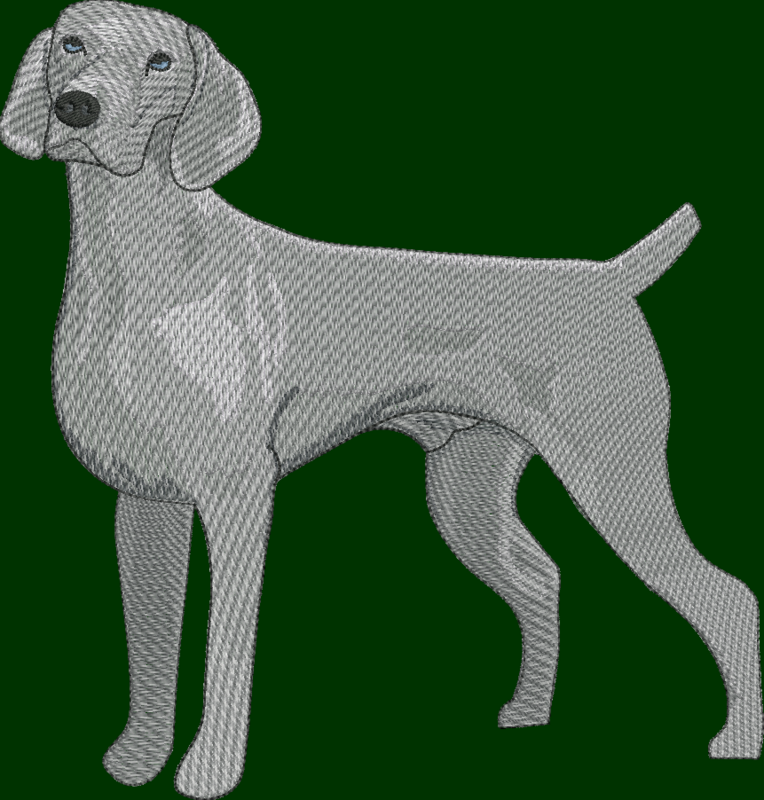 Weimaraner Embroidery Design III