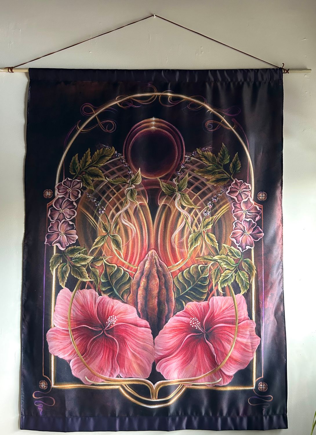 Let The Love In Satin Tapestry