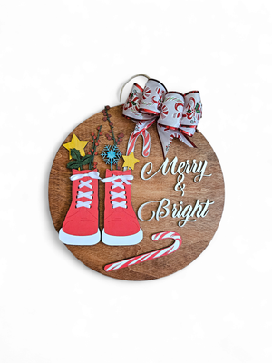Merry &amp; Bright Doorhanger