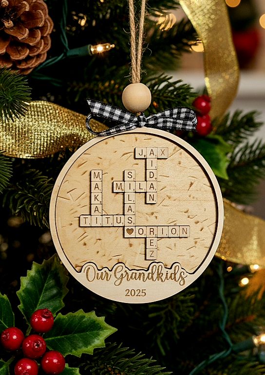 Personalized Scrabble Family Ornament
