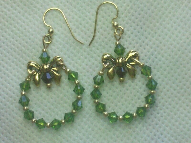 Swarovski (r) Crystal Wreath Earrings