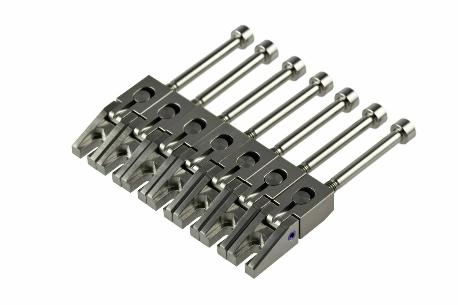FLEX SADDLES TWIN PLUS Titan 6, FLEX SADDLES TWIN PLUS 6 String: Titanium natural, polished