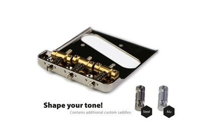 TV-Bridge, Nickel - Brass, Compensated Tele® Bridge