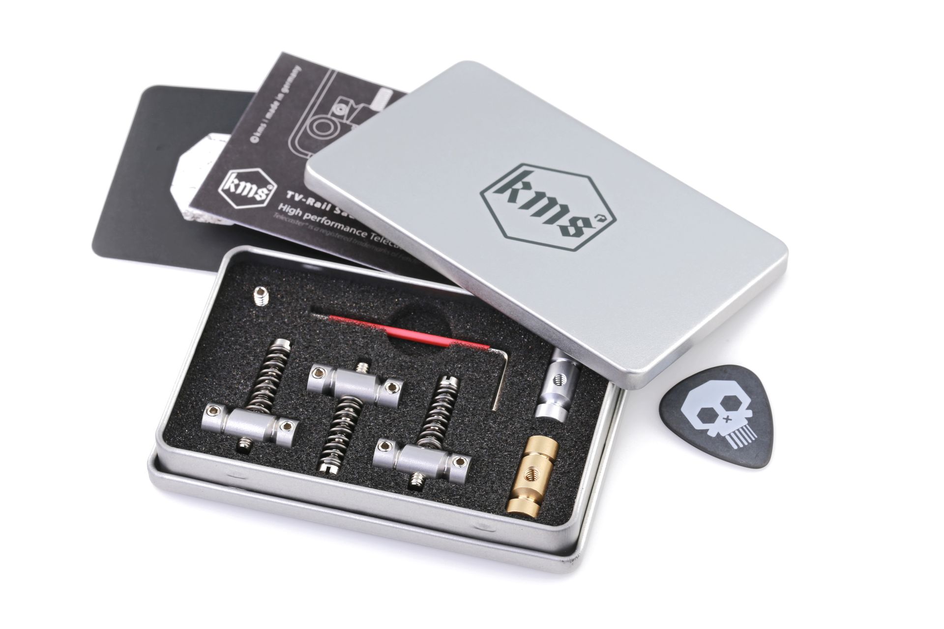 TV-Rails, Steel Set, Compensated Tele® Bridge Saddles