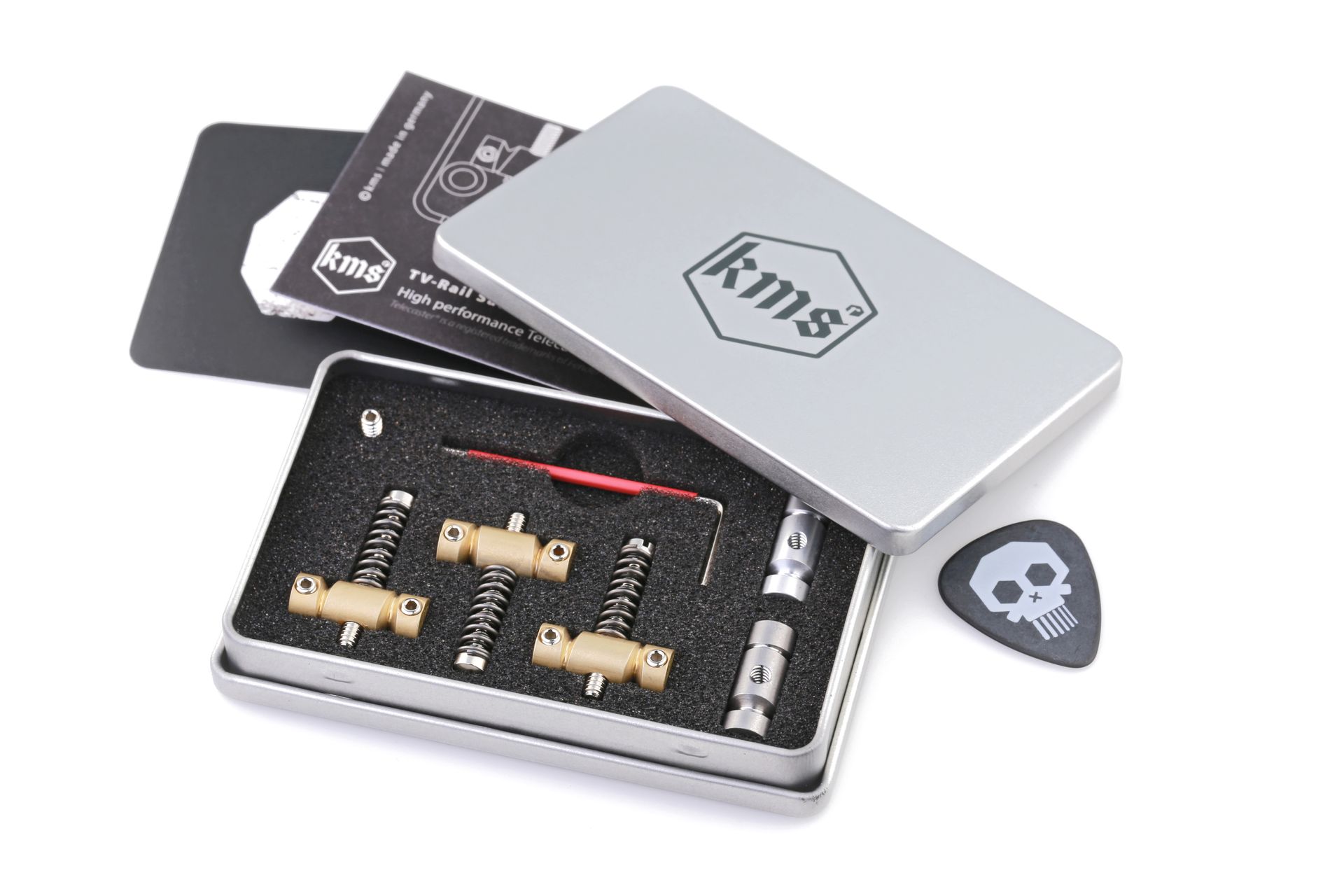 TV-Rails, Brass Set, Compensated Tele® Bridge Saddles