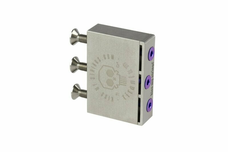 MONOLITH Fixed-Length Titanium Tremolo Block — Spring Retainer MONOLITH Fixed-Length Titanium Tremolo Block — Spring Retainer
