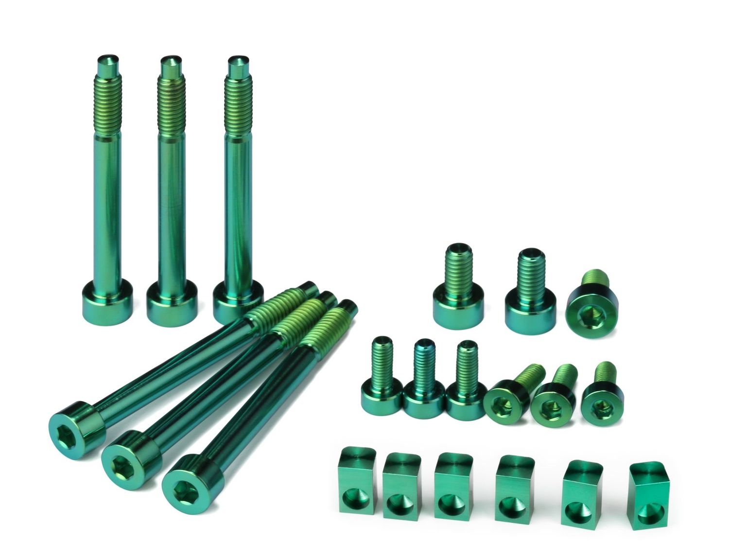 Titanium Upgrade Set — 6-String — Green Anodized