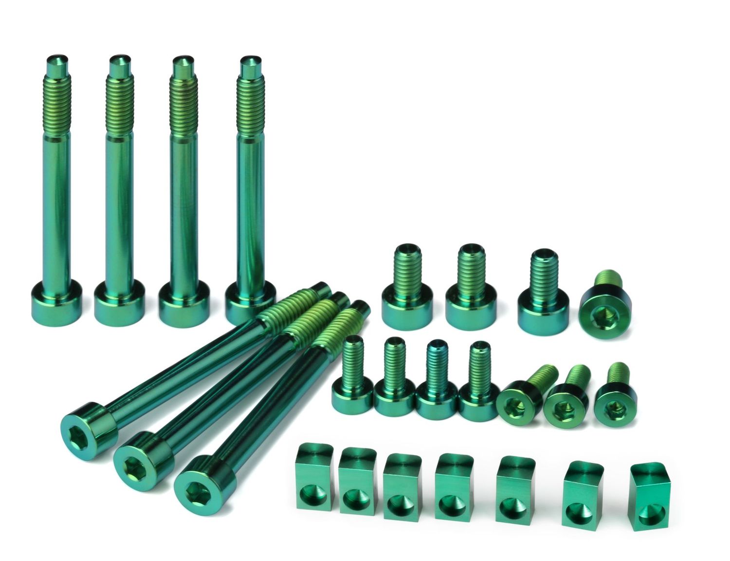 Titanium Upgrade Set — 7-String — Green Anodized