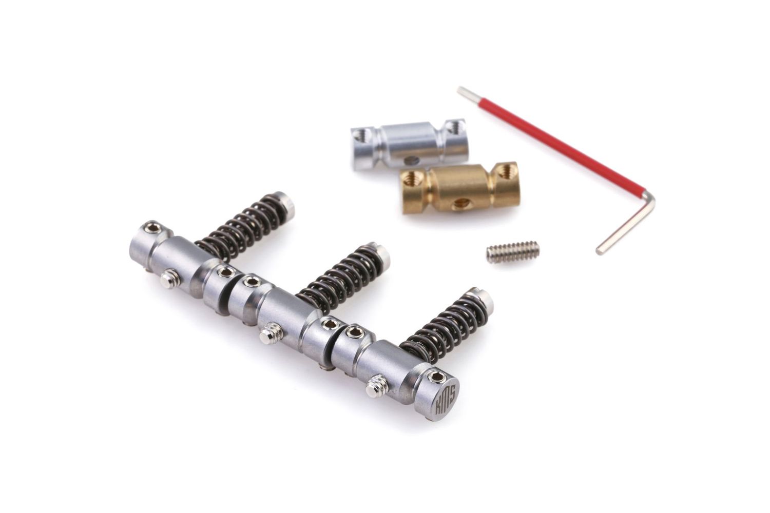 TV-Rails Stainless Steel 3+2 Set — Compensated Tele-Style Saddles