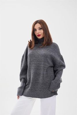 Megztinis ilgas Grey