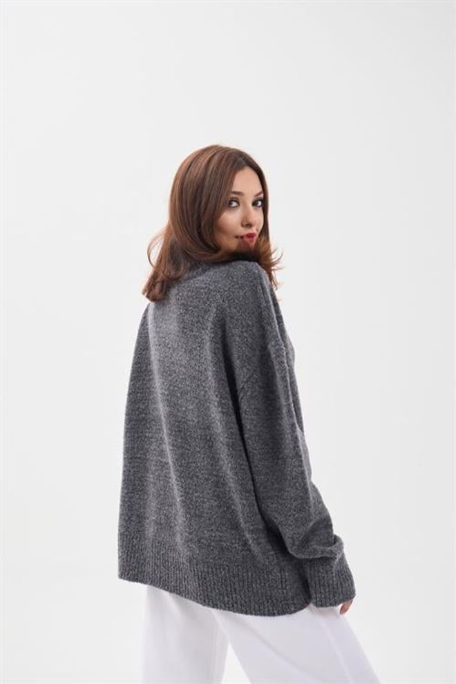 Megztinis ilgas Grey