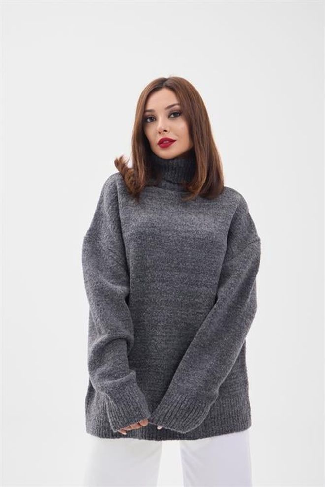 Megztinis ilgas Grey