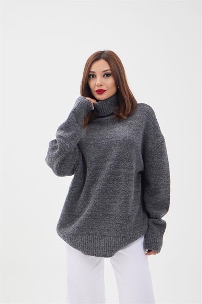 Megztinis ilgas Grey