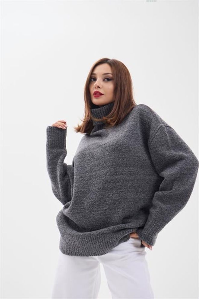 Megztinis ilgas Grey