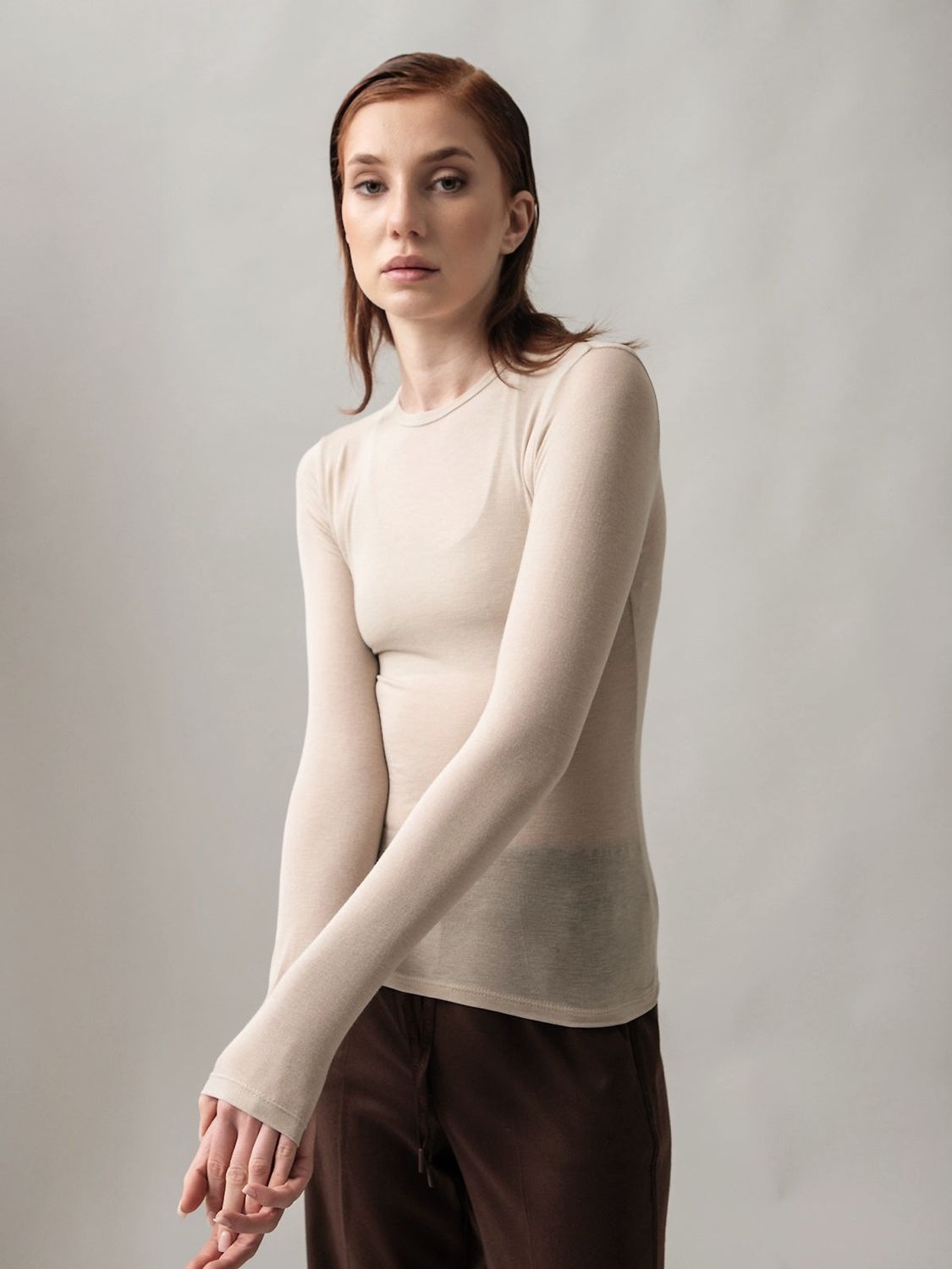 Long sleeve with cashmere