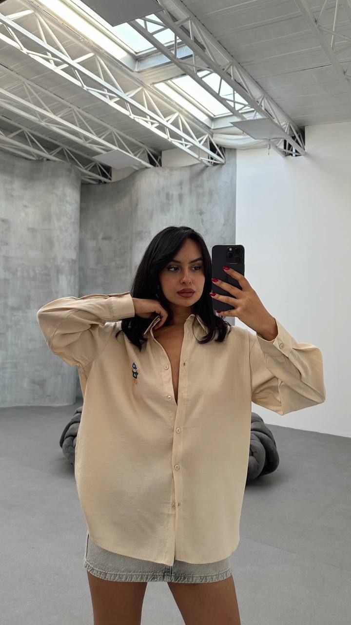Teddy bear shirt baby beige 