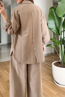 Lino kostiumėlis Beige