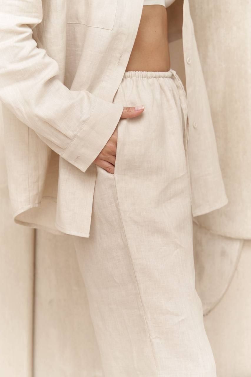 Lino kostiumas CREAM