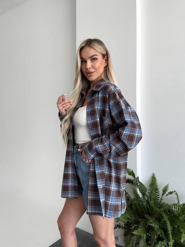 Marškiniai blue /brown 
