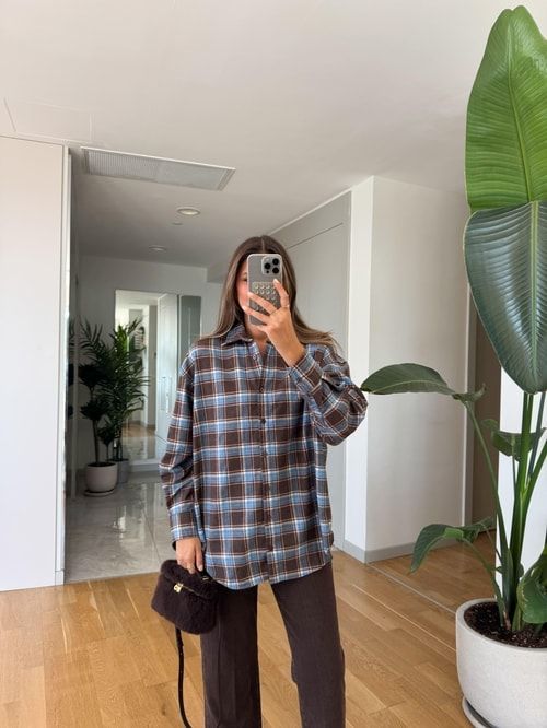 Marškiniai blue/brown 