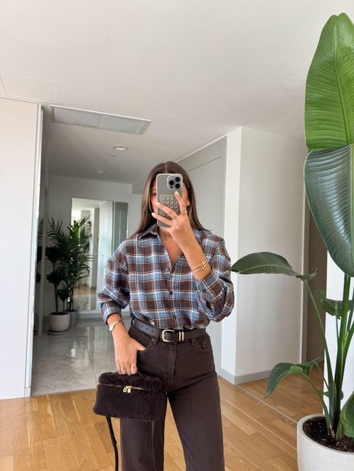 Marškiniai blue/brown 