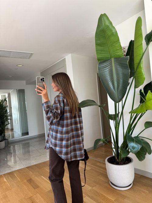 Marškiniai blue/brown 