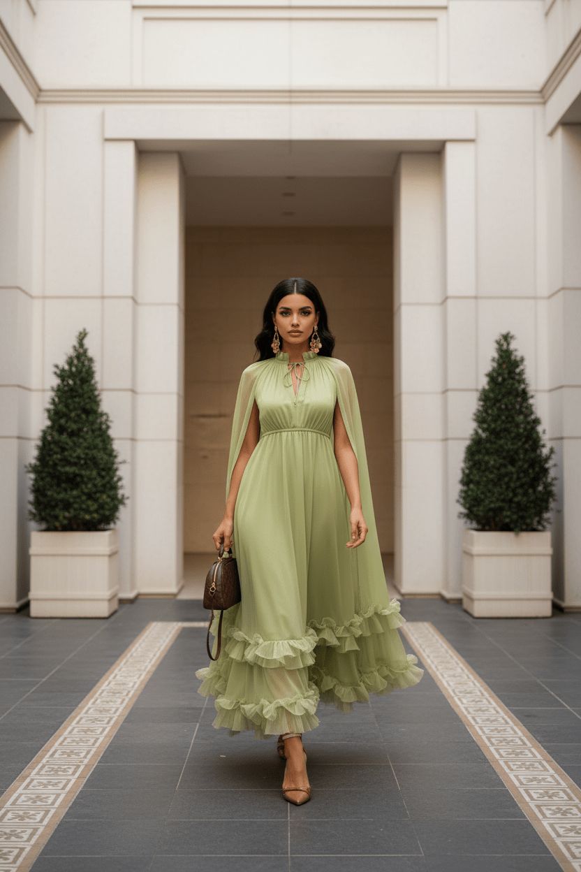 Suknelė Perla pistachio 