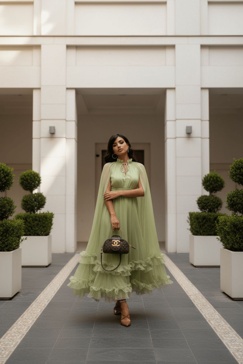 Suknelė Perla pistachio 