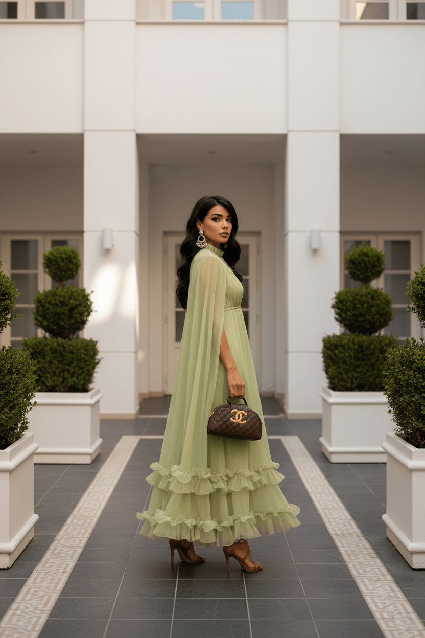 Suknelė Perla pistachio 