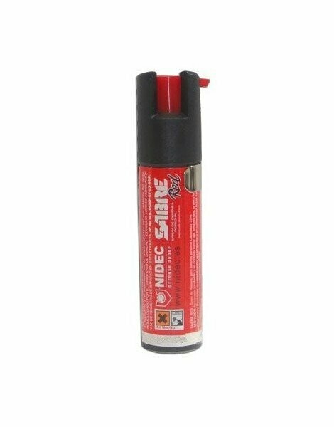 SPRAY DE DEFENSA DE PIMIENTA SABRE RED. CHORRO BALÍSTICO. TAMAÑO 22ML. HOMOLOGADO