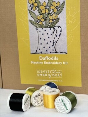 Daffodil Machine Embroidery Kit