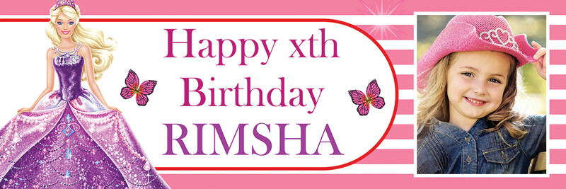 Barbie Theme Birthday Banner