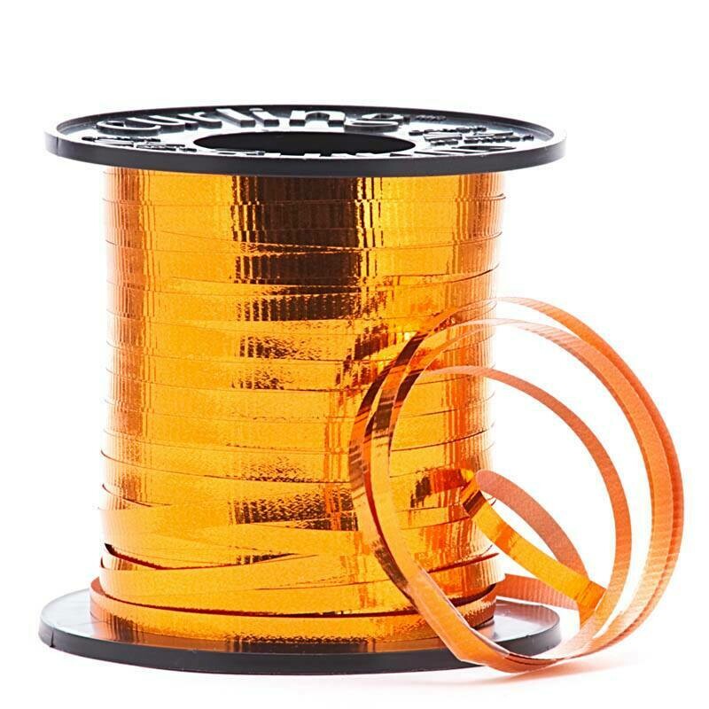 Metallic Orange Curling Ribbon
