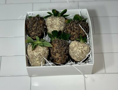 Almonds & Chocolate Chip Chocolate Covered Strawberries