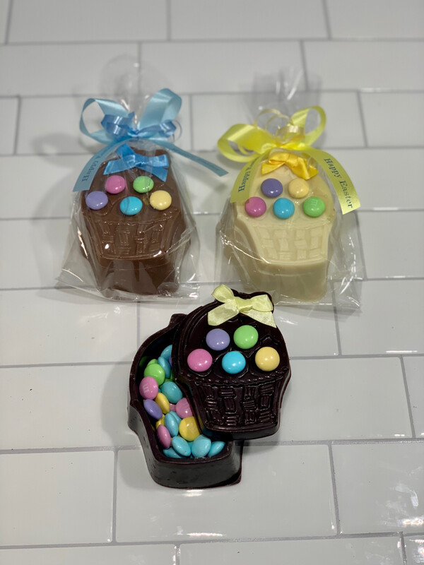 Chocolate Basket filled with M&M’s